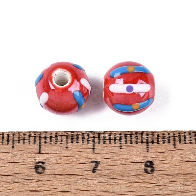Handmade Porcelain Ceramic Beads PORC-Q005-03H-1