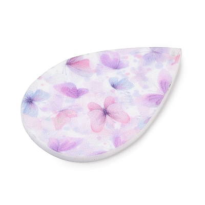 Printed Opaque Acrylic Pendants FIND-K017-16F-1