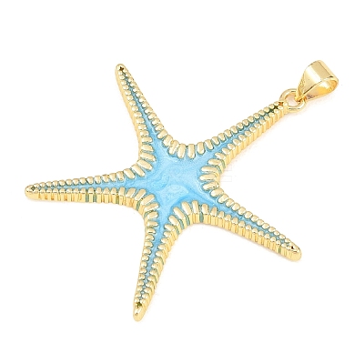 Brass with Enamel Pendants KK-Z145-01G-1