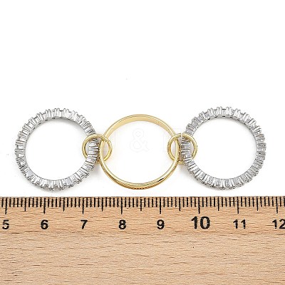Brass Micro Pave Cubic Zirconia Finger Rings RJEW-D325-01PG-02-1