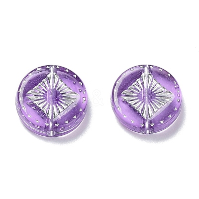 Plating Transparent Acrylic Beads X-OACR-G016-07K-1