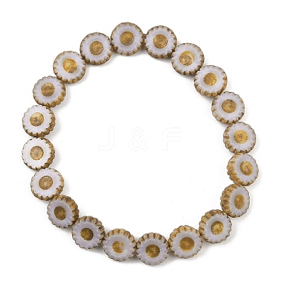 Czech Pressed Glass Beads GLAA-I061-21-1