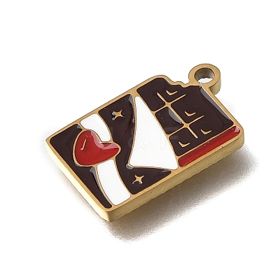 304 Stainless Steel Enamel Pendants SA-CBAA2E4-06C-G-1