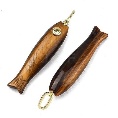 Natural Tiger Eye Carved Pendants GG-CBA8D06-01G-13-1