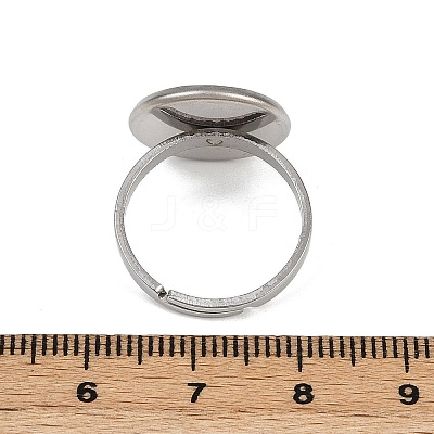 304 Stainless Steel Cuff Ring Components STAS-D372-05P-02A-1