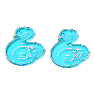 Translucent Acrylic Pendants TACR-T021-46D-1