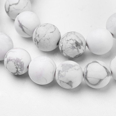 Natural Howlite Beads Strands G-D809-16-10mm-1