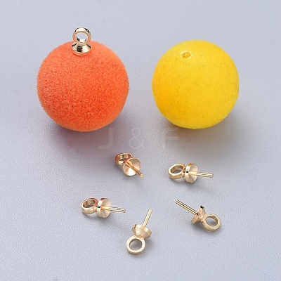 Brass Peg Bails Pendants KK-G322-02KCG-1