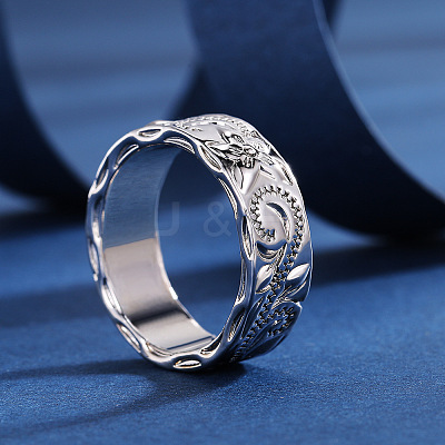Sculptured Vine Pattern Brass Finger Rings for Women FS-WGD177A-03-1