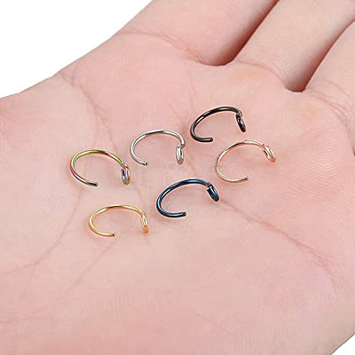 316 Surgical Stainless Steel Clip on Nose Rings WGA7223-01-1