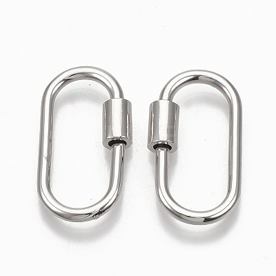 Brass Screw Carabiner Lock Charms X-KK-T047-07P-1