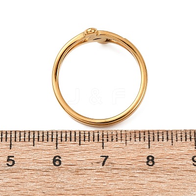 304 Stainless Steel Clear Cubic Zirconia Finger Rings for Women RJEW-Z115-01G-1