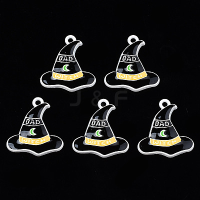 Spray Painted Alloy Enamel Pendants PALLOY-N164-004-1