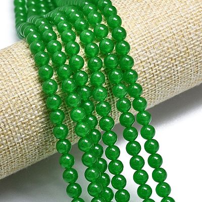 Natural Malaysia Jade Beads Strands G-L645-C01-4mm-17-1