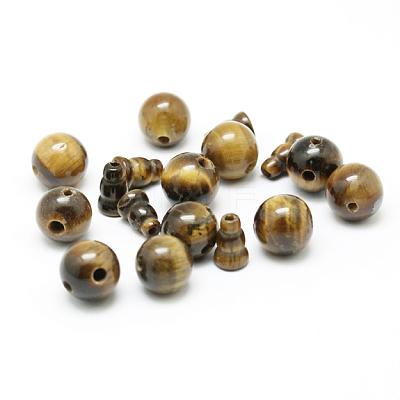 Natural Tiger Eye Buddhist Beads G-M011-01B-1
