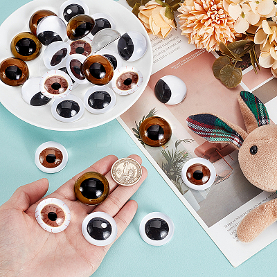 28Pcs 7 Colors Glass Craft Doll Eye DIY-GA0002-85-1
