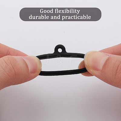 60Pcs 6 Styles Silicone Pendant SIL-GF0001-47-1