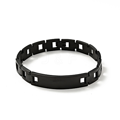 304 Stainless Steel Stackable Solide Link Chains Bracelet BJEW-G649-14-1