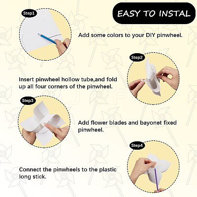 Paper & PVC Blank DIY Pinwheels Craft for Kids Art and Craft FIND-CP0003-26B-1
