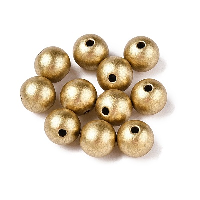 Matte Style Spray Painted Acrylic Beads X-ACRP-S669-8mm-02-1-1