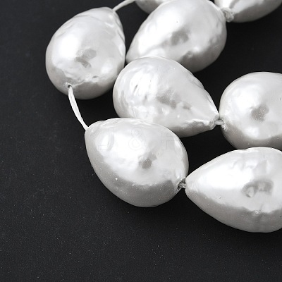 Electroplated Shell Pearl Beads Strands BSHE-F013-13-01-1