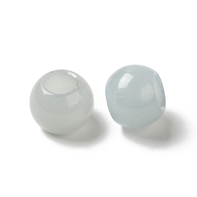 Natural White Jade(Dyed) European Beads G-N342-03R-1