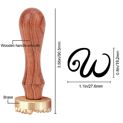1Pc Golden Tone Brass Stamp Head DIY-CP0007-79W-1