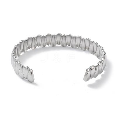 304 Stainless Steel Cuff Bangles for Women LS-BJEW-Z078-13P-1