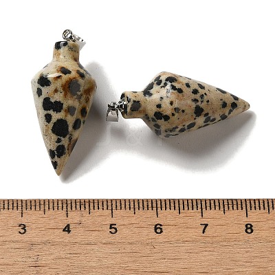 Natural Dalmatian Jasper Pendants G-Z055-02P-01-1