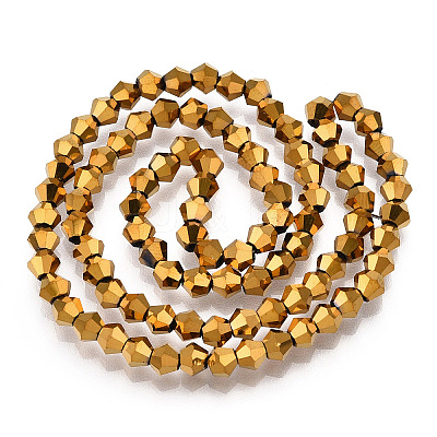 Electroplate Glass Bead Strands X-EGLA-R094-4mm-01-1