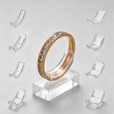 8Pcs 8 Sizes Plastic Invisible Ring Size Adjuster TOOL-YW0001-16-1