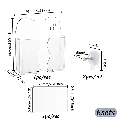 PET Plastic Mobile Phone Holders AJEW-WH0481-94-1