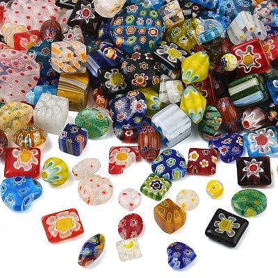 Handmade Millefiori Glass Lampwork Beads LA-CBA92C9-01-1