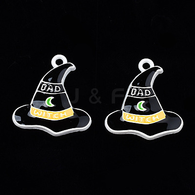 Spray Painted Alloy Enamel Pendants PALLOY-N164-004-1