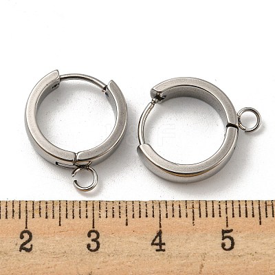 Tarnish Resistant 201 Stainless Steel Huggie Hoop Earrings Findings STAS-A167-01T-P-1