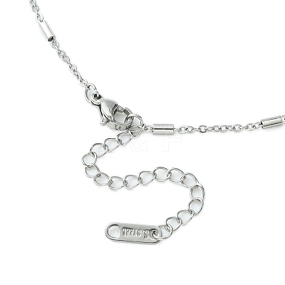304 Stainless Steel Column Link Chain Necklace for Men Women NJEW-YW0001-15-1