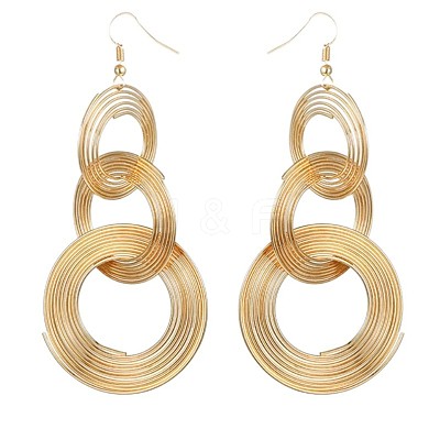 Retro Alloy Multilayer Ring Dangle Earrings FS-WG10A8D-01-1