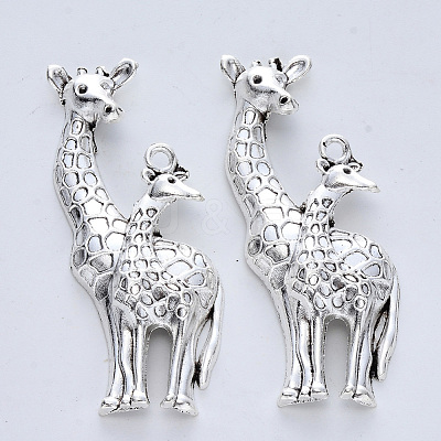 Tibetan Style Alloy Big Pendants TIBE-R316-019AS-RS-1