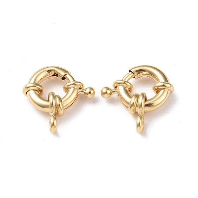 Eco-friendly Brass Spring Ring Clasps KK-D082-02G-B-1