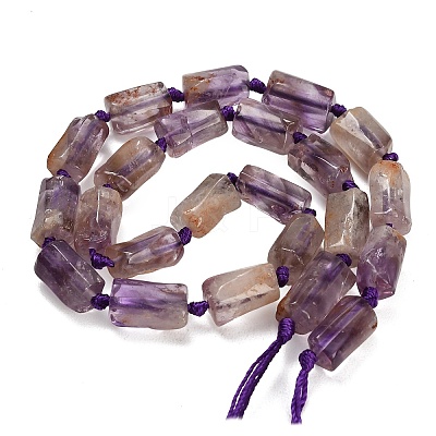 Natural Purple Phantom Quartz/Purple Lodolite Quartz Beads Strands GG-CBACBBC-A01-01-1