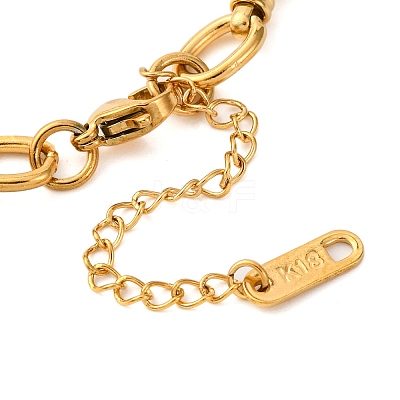 Ion Plating(IP) 304 Stainless Steel Mesh Chain Bracelet for Women X-BJEW-S003-02G-1