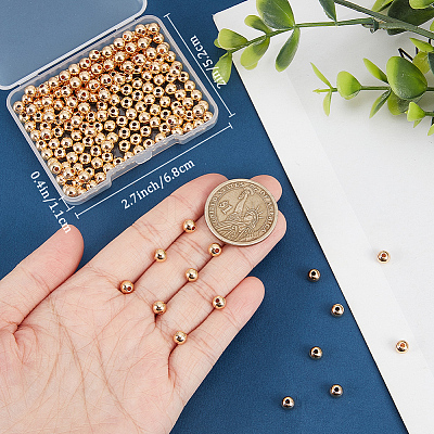 200Pcs Rack Plating Brass Beads KK-BBC0011-15B-1