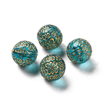 Transparent Plating Acrylic Beads X-OACR-L013-022-1