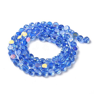 Transparent Electroplate Glass Beads Strands GLAA-Q099-D01-M01-1