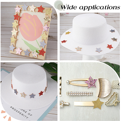 60Pcs 6 Colors PU Ornament Accessories DIY-GF0007-40-1