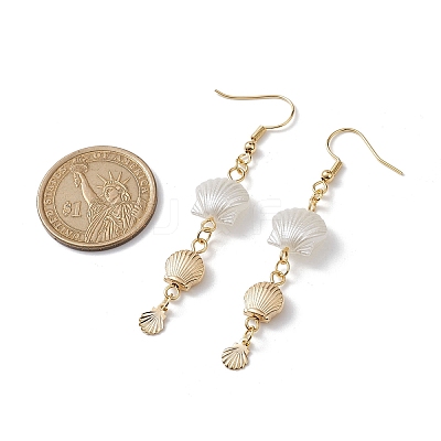 304 Stainless Steel Shell Shape Long Dangle Earrings EJEW-JE05696-1
