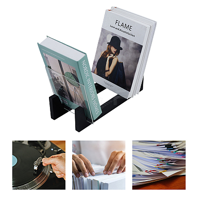 Foldable Acrylic Record Album Display Stands ODIS-WH0086-118B-1