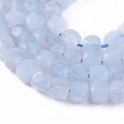 Natural Blue Lace Agate Beads Strands G-L537-025-1