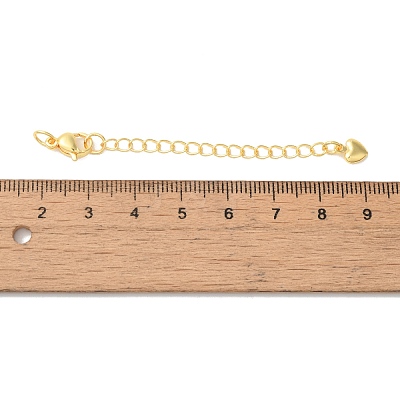 Rack Plating Brass Ends with Chain and Lobster Claw Clasps KK-F873-05G-1
