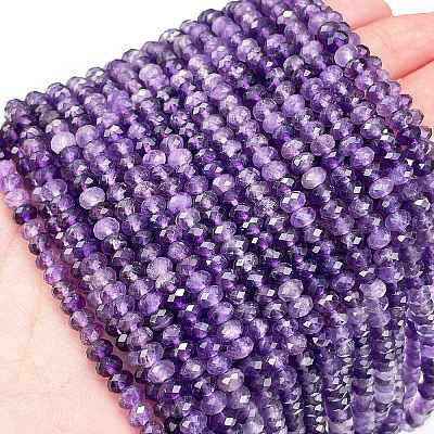 Natural Amethyst Beads Strands X-G-C127-B02-01-1